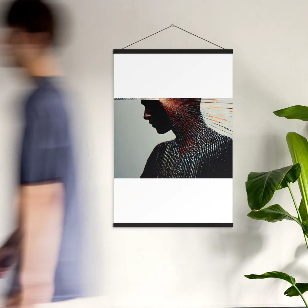 Radiant Reflection: An Abstract Journey of Thought | Poster With Black Wood Hanger | 24″×36″