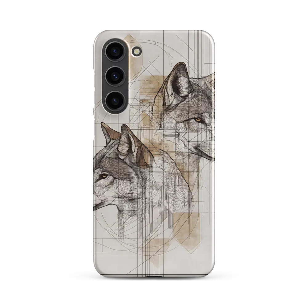Geometric Harmony: The Essence of Wolves | Phone Case |  S23 Plus | Snap Case | Glossy