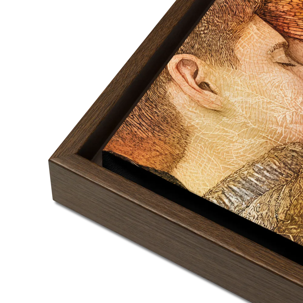 Embrace of Autumn | Canvas with Brown Frame | 16″×16″