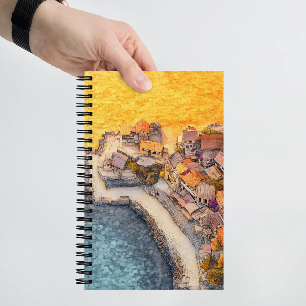 Tranquil Coastal Village Retreat | Spiral Notebook