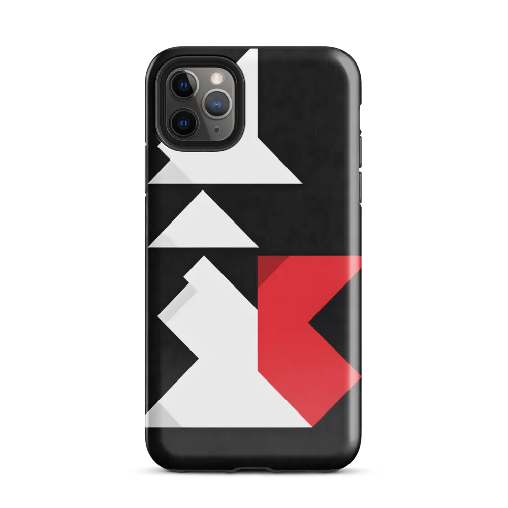 Geometric Symphony in Contrast | Phone Case |  11 Pro Max | Tough Case | Glossy