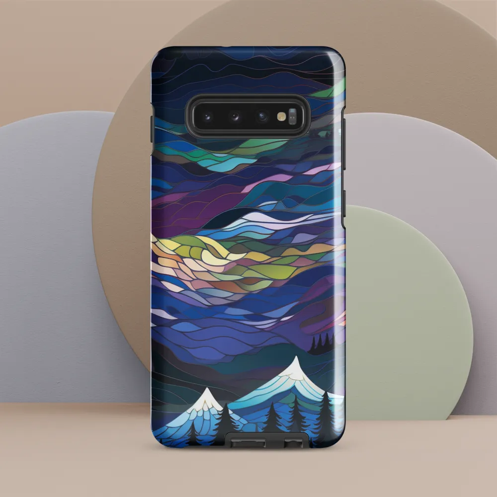 Twilight Peaks: An Abstract Mountain Landscape | Phone Case |  S10 Plus | Tough Case | Glossy