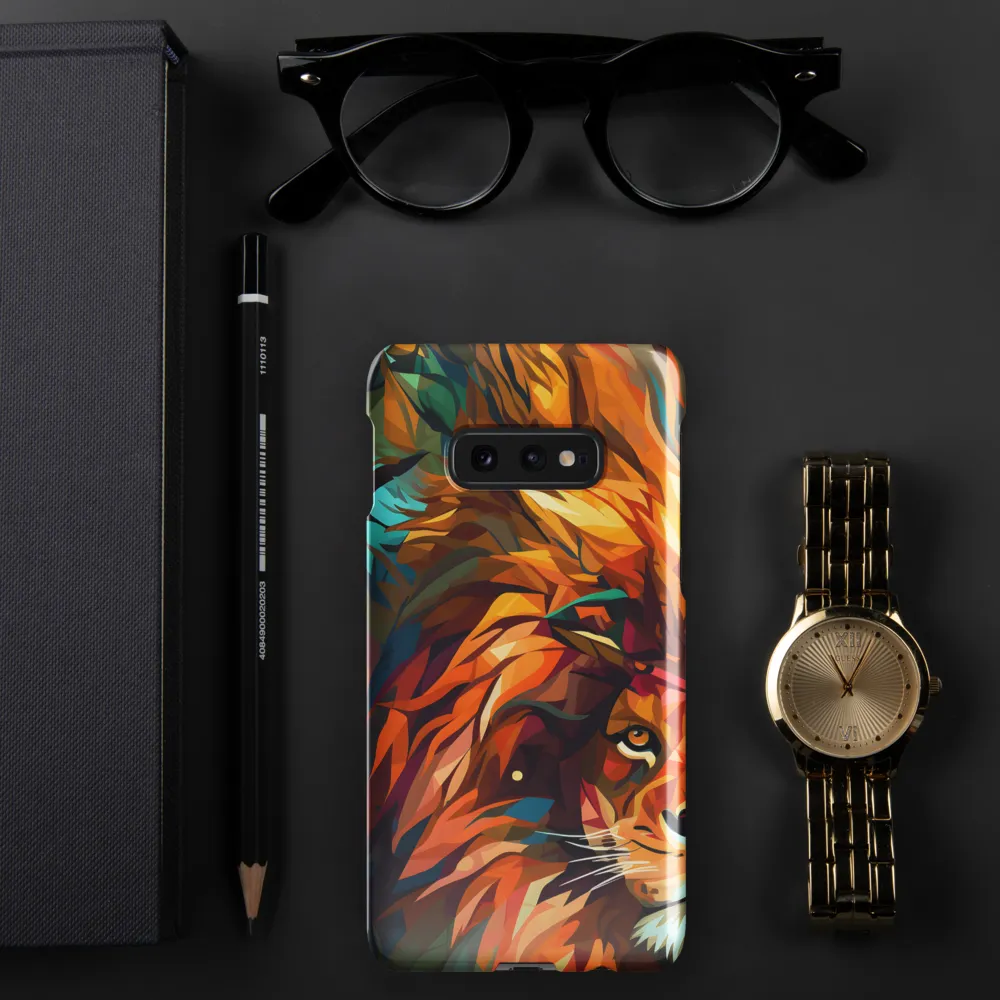 Majestic Gaze: The Polygonal Lion