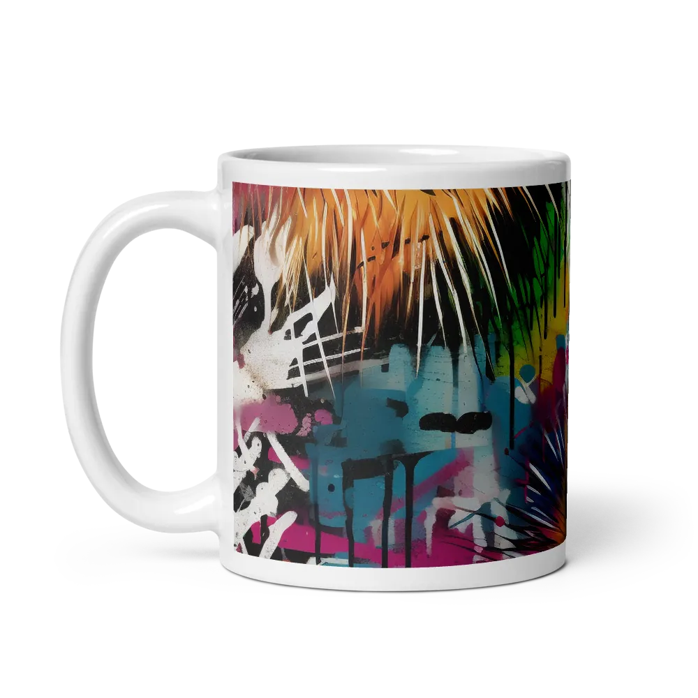 Whimsical Hedgehogs in a Kaleidoscopic Wonderland | Mug with White inside | 11 oz