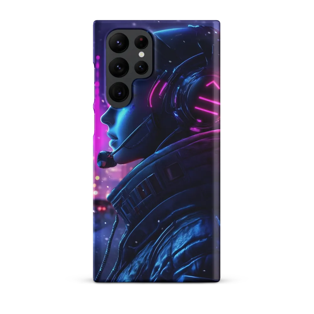 Dystopian Elegance: Cyberpunk Figure in Neon
