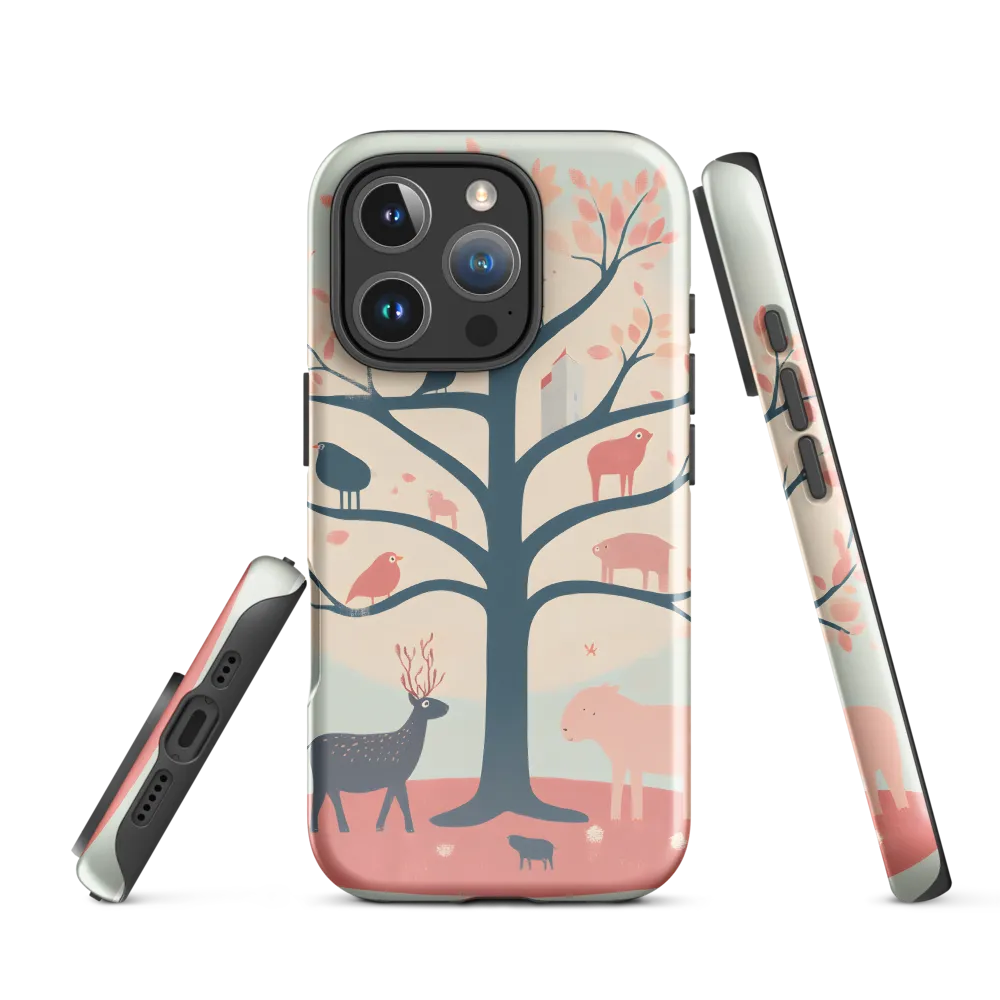 Whimsical Tree with Playful Creatures