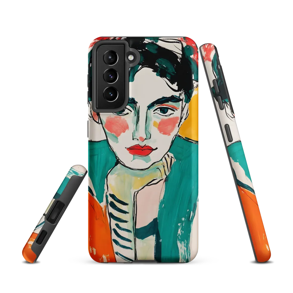 Contemplative Portrait in Bold Hues