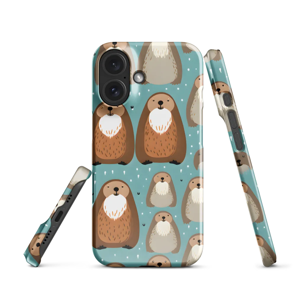 Whimsical Otter Pattern | Phone Case |  16 | Snap Case | Glossy