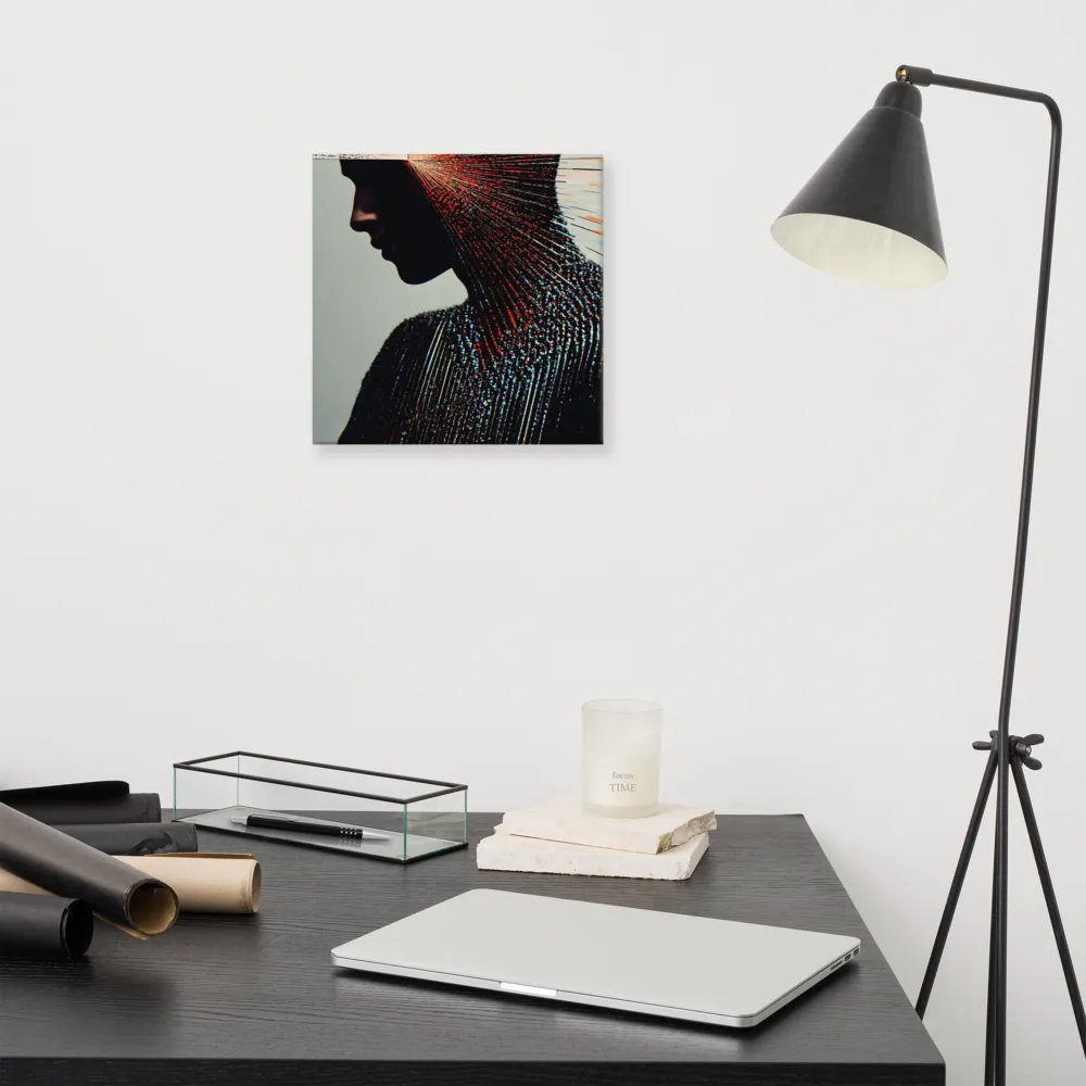 Radiant Reflection: An Abstract Journey of Thought | Canvas | 12″×12″