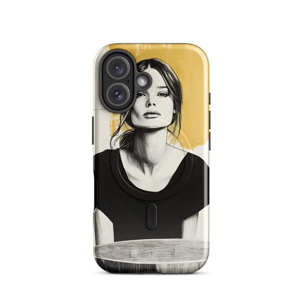 Golden Serenity: A Minimalist Portrait