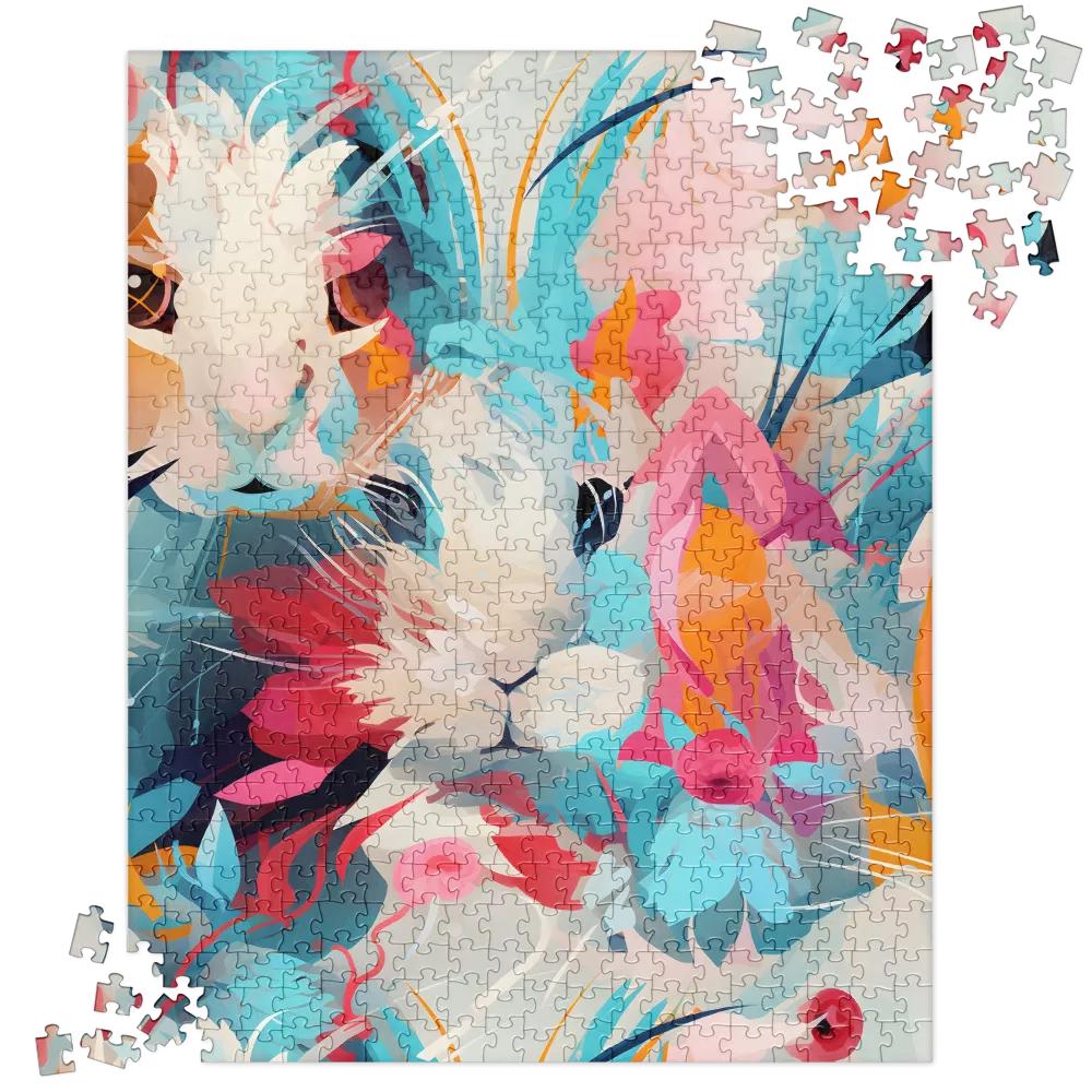 Whimsical Blooming Companions | Jigsaw Puzzle | 520 pieces