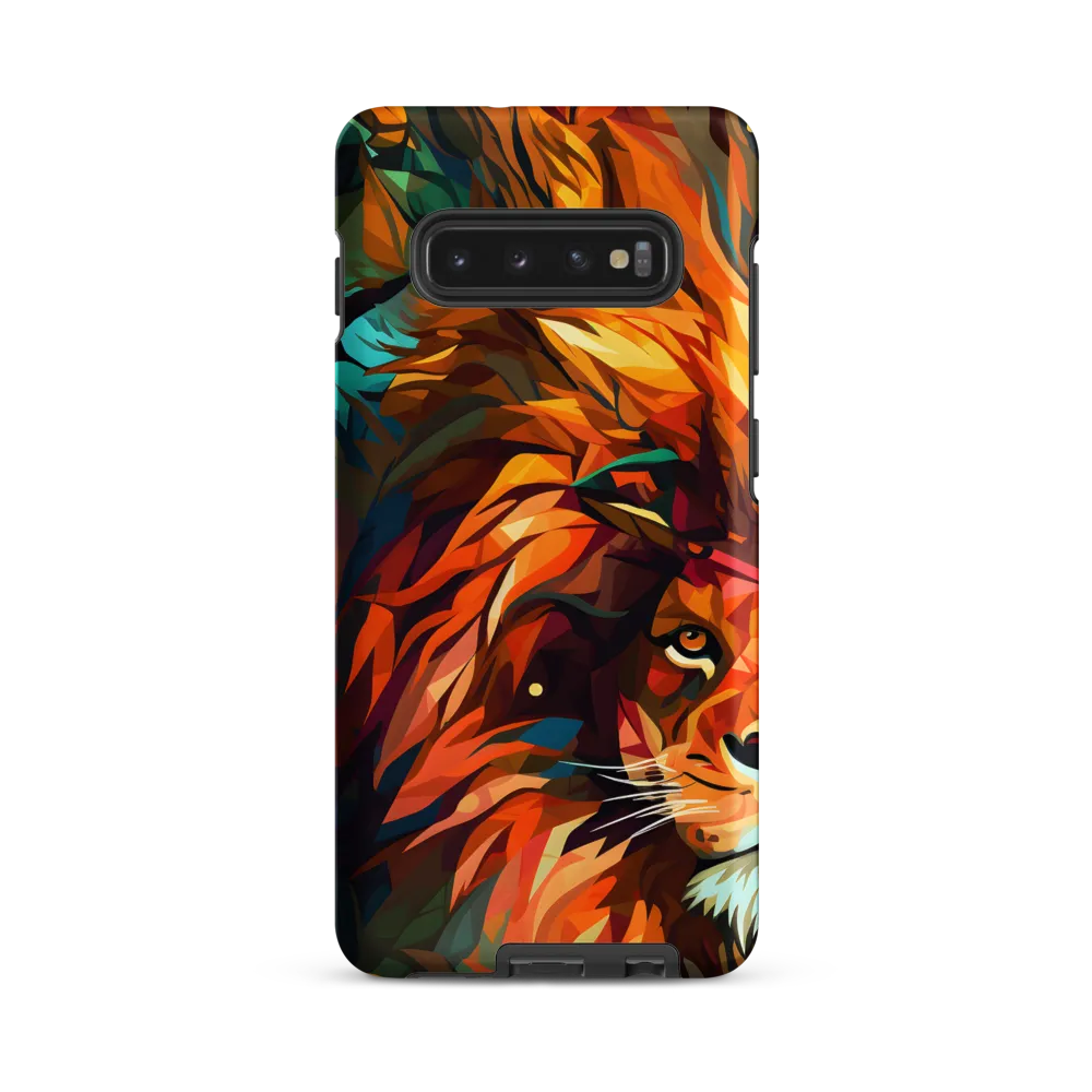 Majestic Gaze: The Polygonal Lion