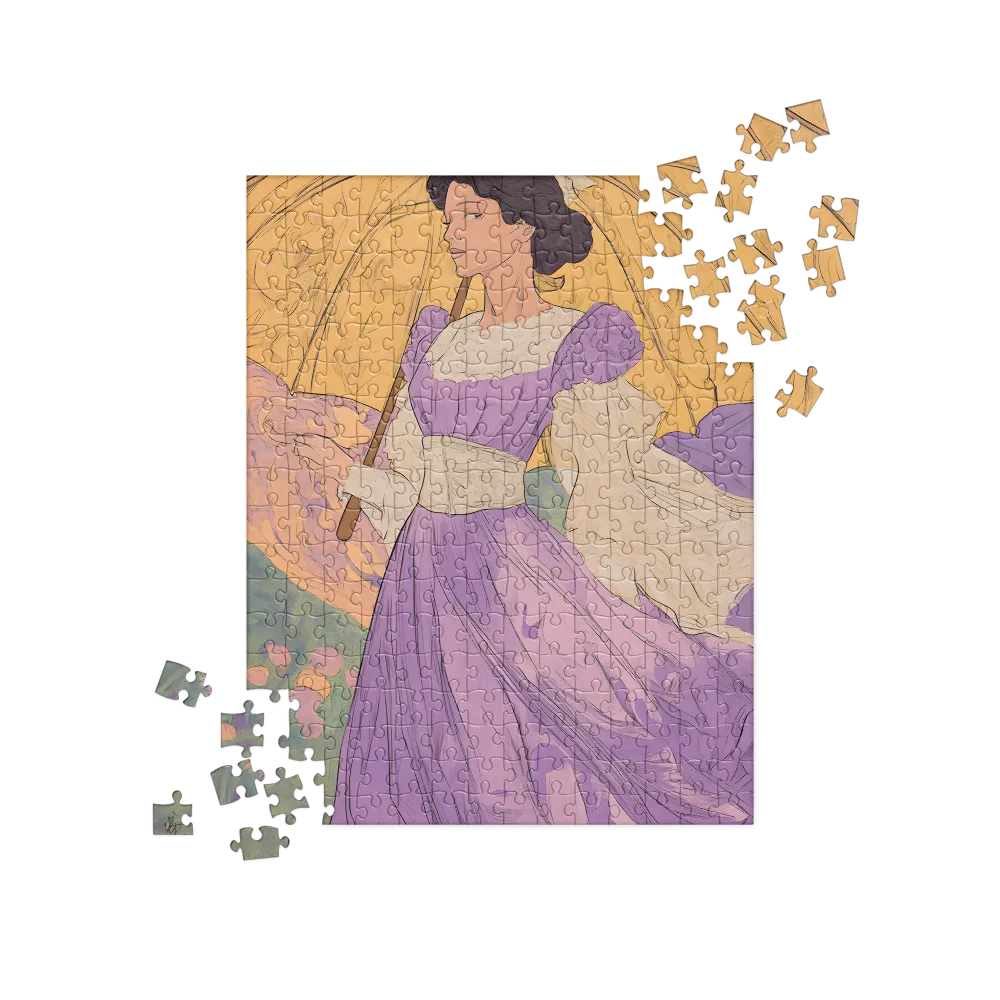 Elegance Under the Umbrella | Jigsaw Puzzle | 252 pieces