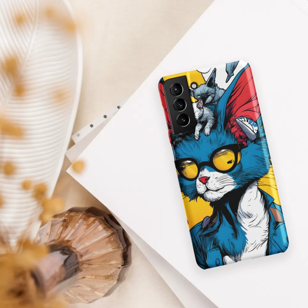 Spectacled Blue — Cat Portrait with Kitten