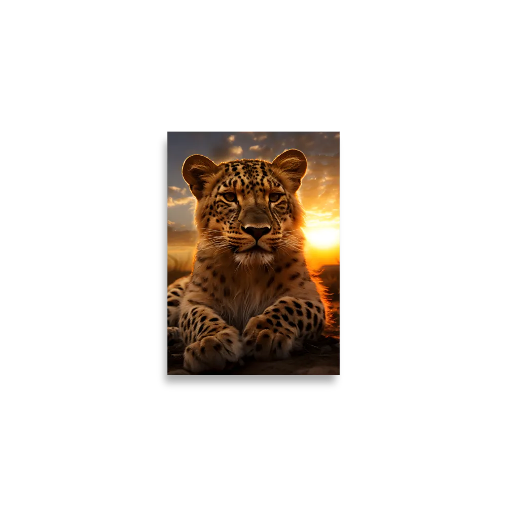 Regal Presence: The Leopard at Sunset | Poster | A2 (16.5″×23.3″)