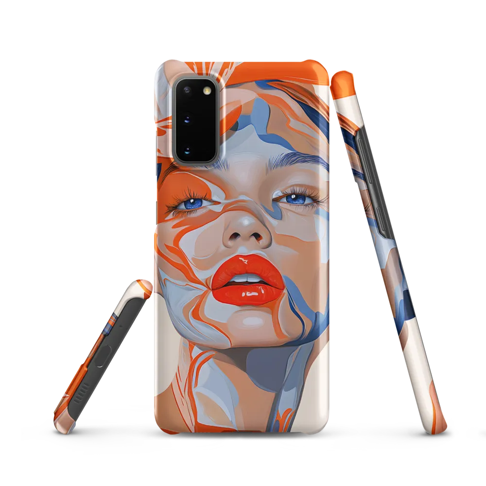 Chromatic Veils — Portrait in Orange and Blue
