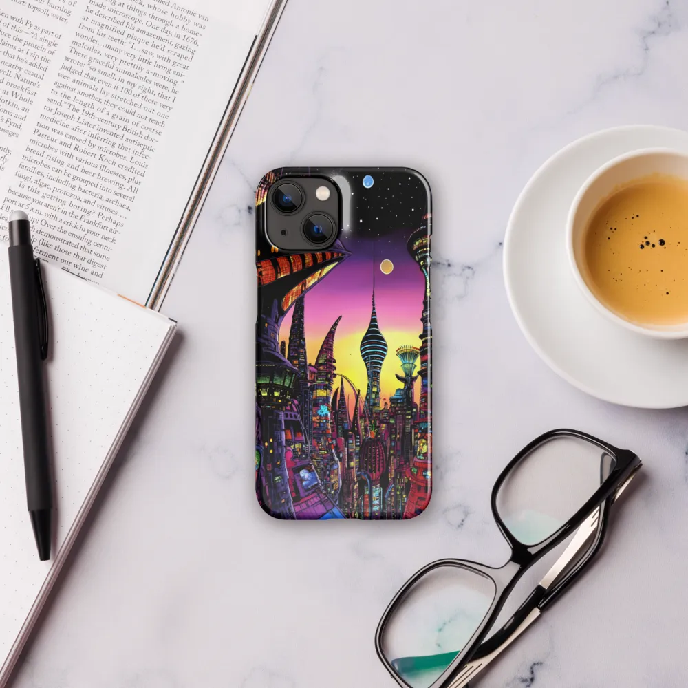 Futuristic Cityscape at Dusk | Phone Case |  14 | Snap Case | Glossy
