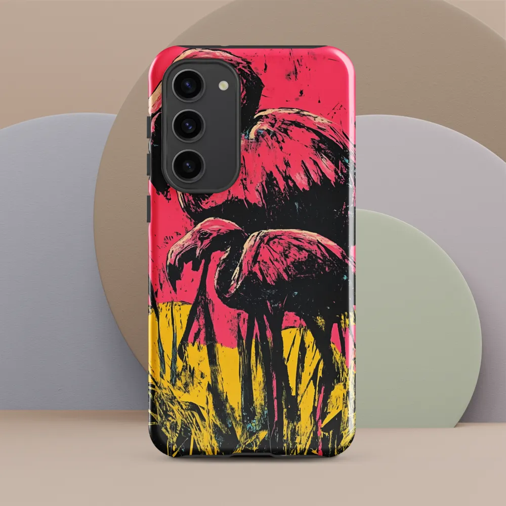 Flamingo Duet: A Pop Art Expression