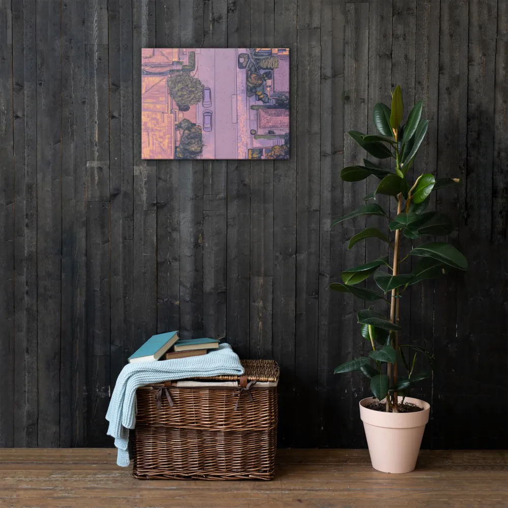 Aerial Serenity: Suburban Oasis | Thin Canvas | 18″×24″