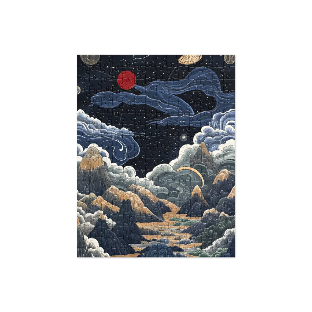 Celestial Harmony: Peaks and Planets | Jigsaw Puzzle | 252/520 pieces