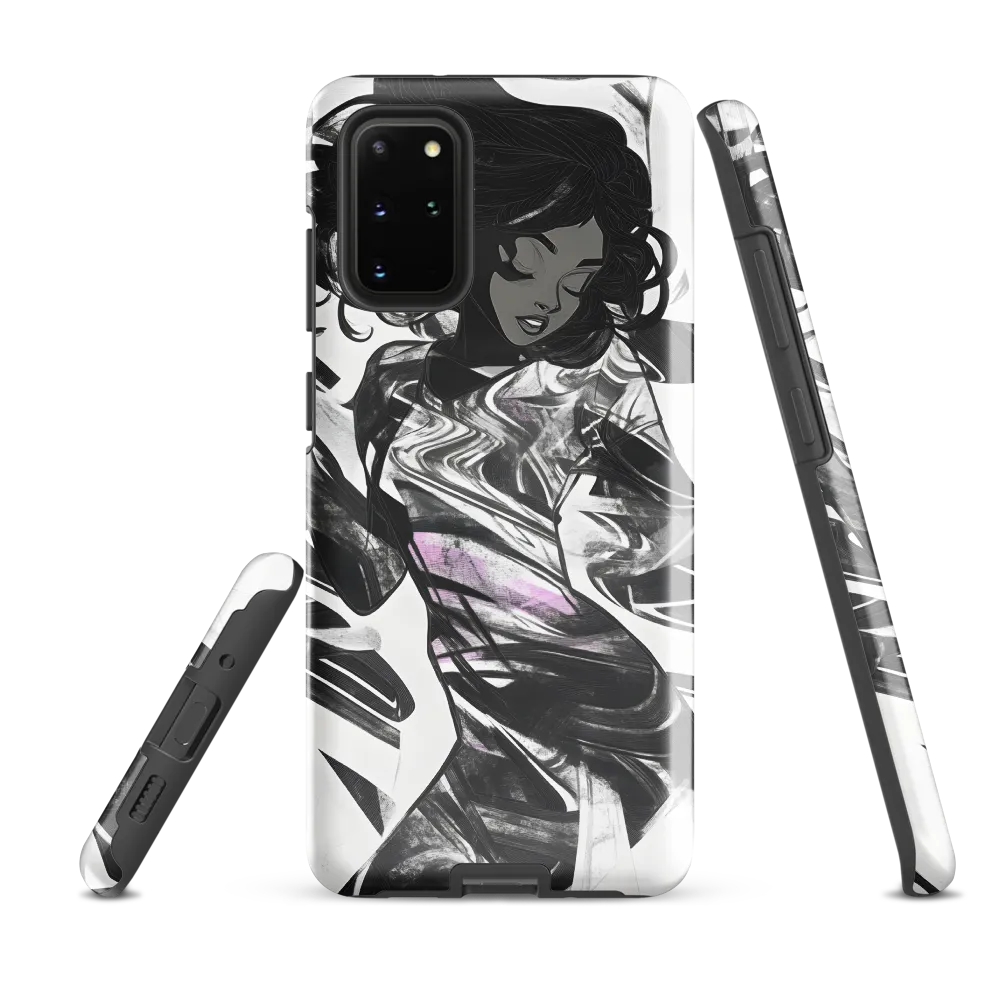 Fluid Grace: The Dance of Shadows | Phone Case |  S20 Plus | Tough Case | Glossy