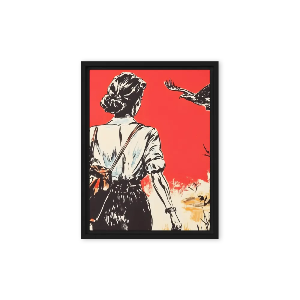 Journey Beyond the Horizon | Canvas with Black Frame | 9″×12″