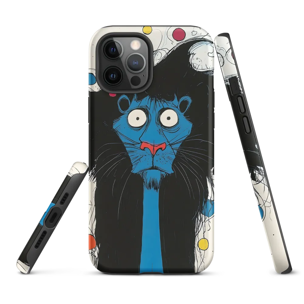 Whimsical Blue Lion