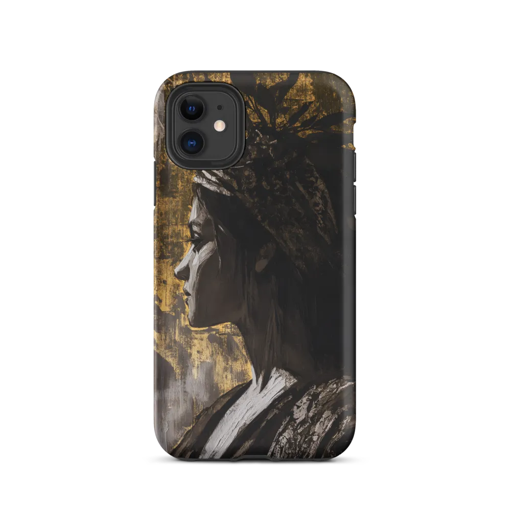 Golden Elegance: A Modern Profile Portrait