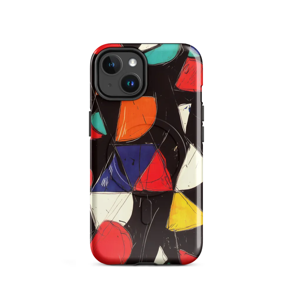 Vibrant Geometric Symphony | Phone Case |  14 | MagSafe® Tough Case | Glossy