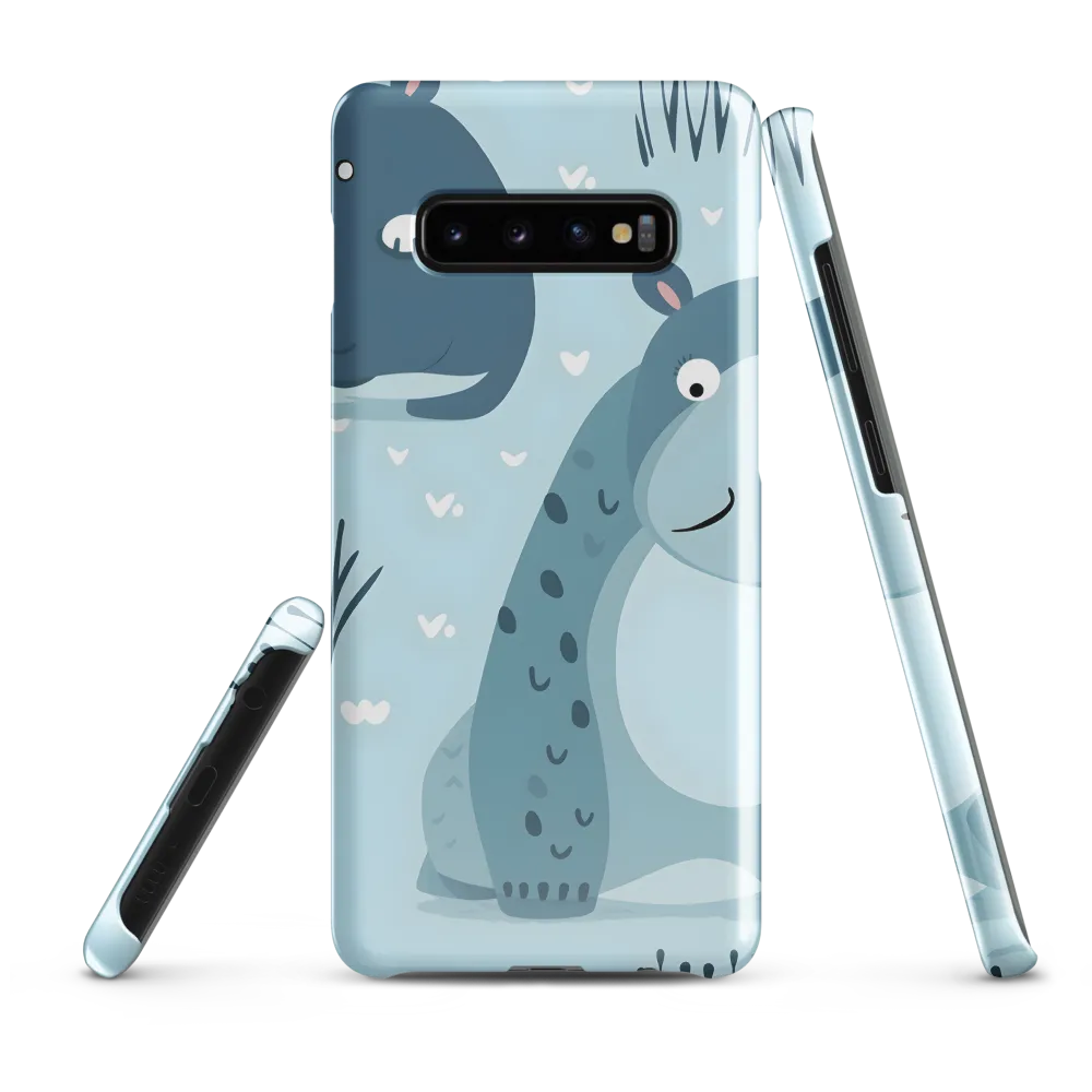 Whimsical Hippo Delight | Phone Case |  S10 Plus | Snap Case | Glossy