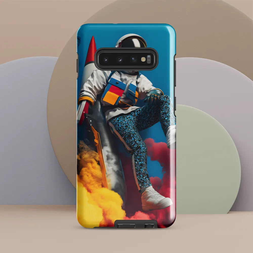 Lift Off: A Colorful Cosmic Journey | Phone Case |  S10 Plus | Tough Case | Glossy