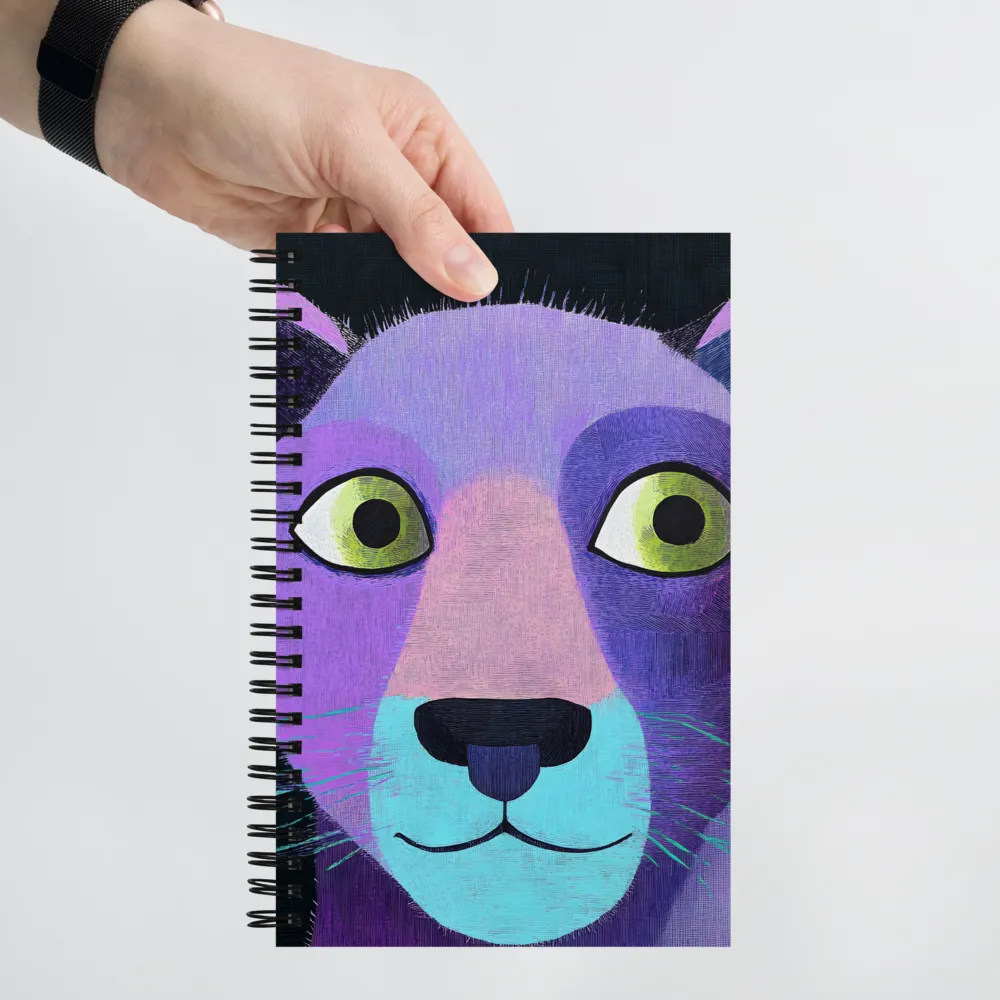 Playful Lion Portrait | Spiral Notebook