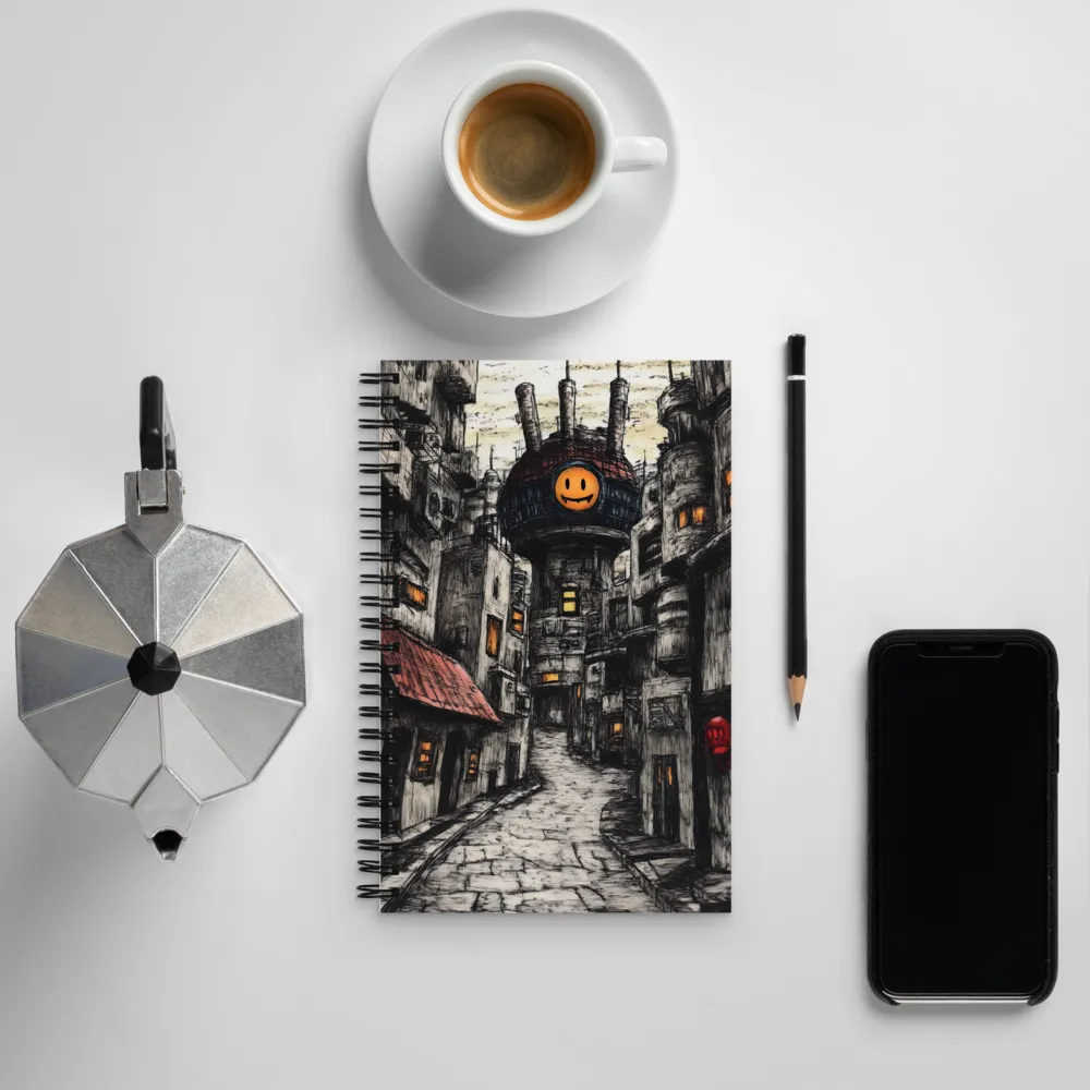 The Smiling Overlord of the Dystopian City | Spiral Notebook