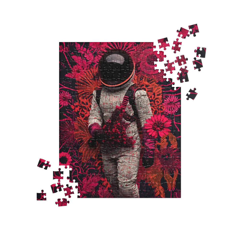 Cosmic Blooms: A Journey Through Space and Nature | Jigsaw Puzzle | 252 pieces