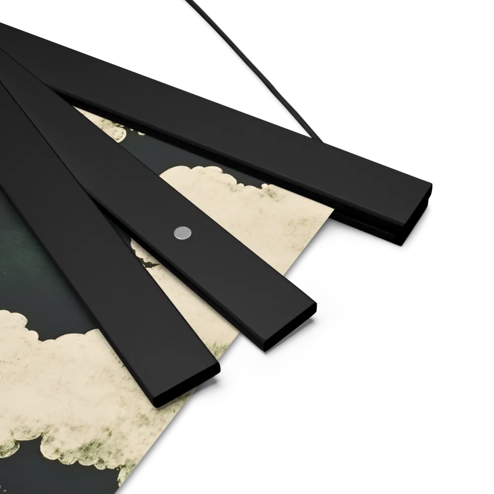 Whispers of the Moon | Poster With Black Wood Hanger | 10″×10″