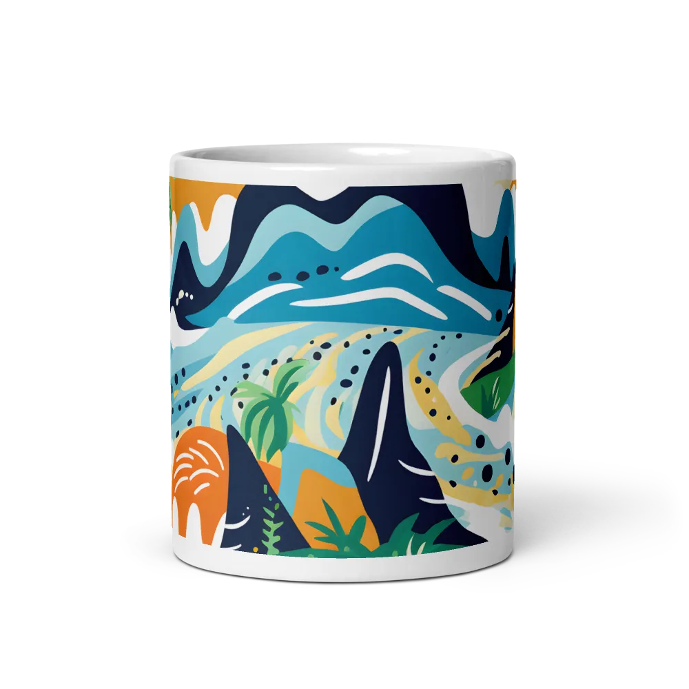 Abstract Tropical Landscape | Mugs | Multiple Sizes & Colors