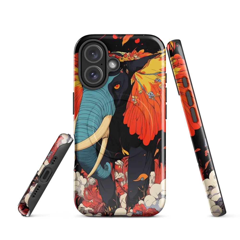 Majesty of the Floral Elephant | Phone Case |  16 | MagSafe® Tough Case | Glossy