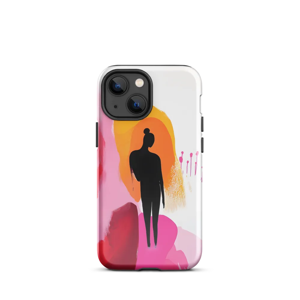 Silhouette in Colorful Abstraction