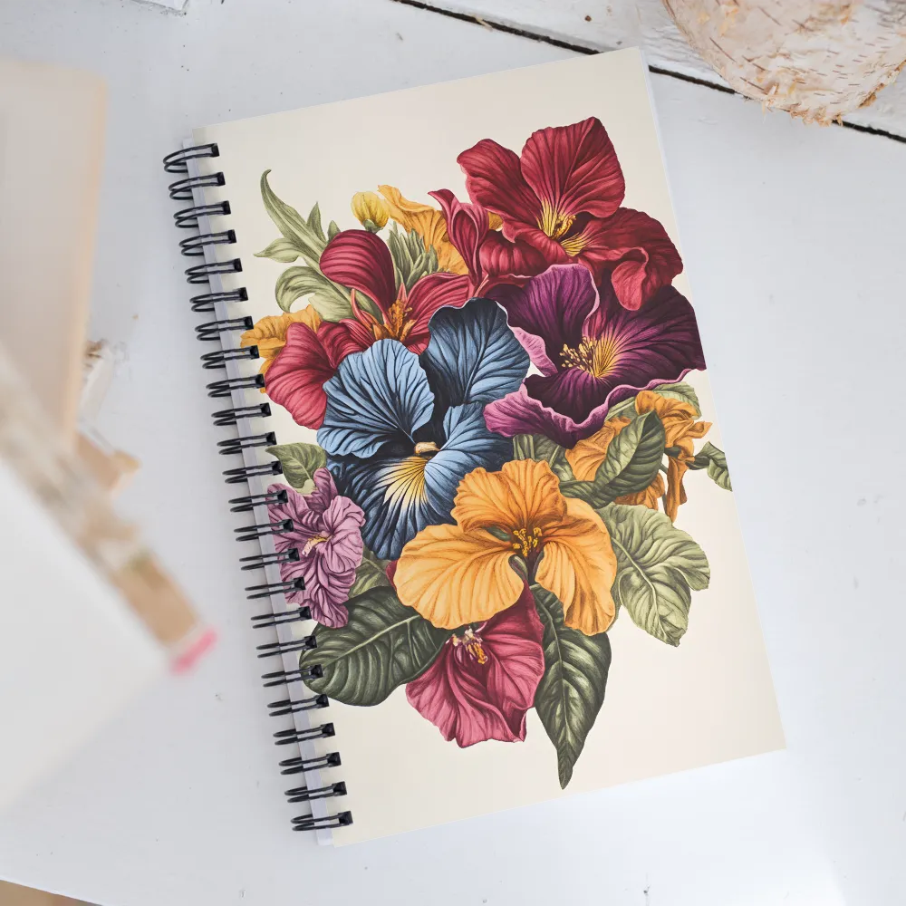 Floral Symphony in Color | Spiral Notebook