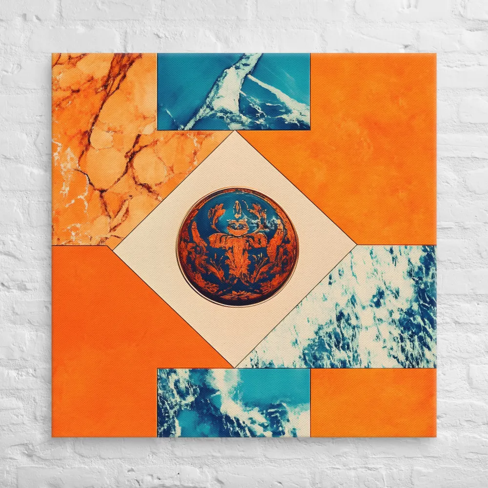 Harmonious Encounters: Abstract Geometry | Canvas | 37″×37″