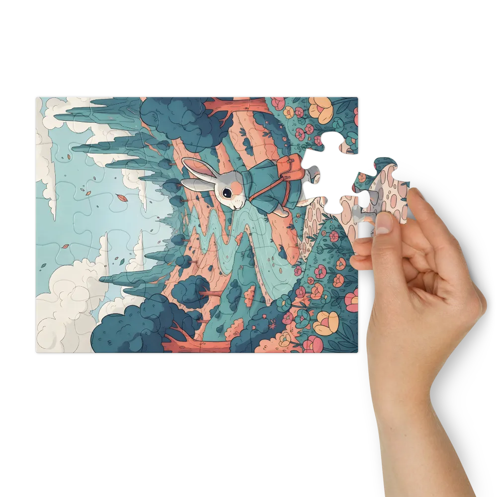 Bunny's Journey 
 Jigsaw Puzzle in Tin Box