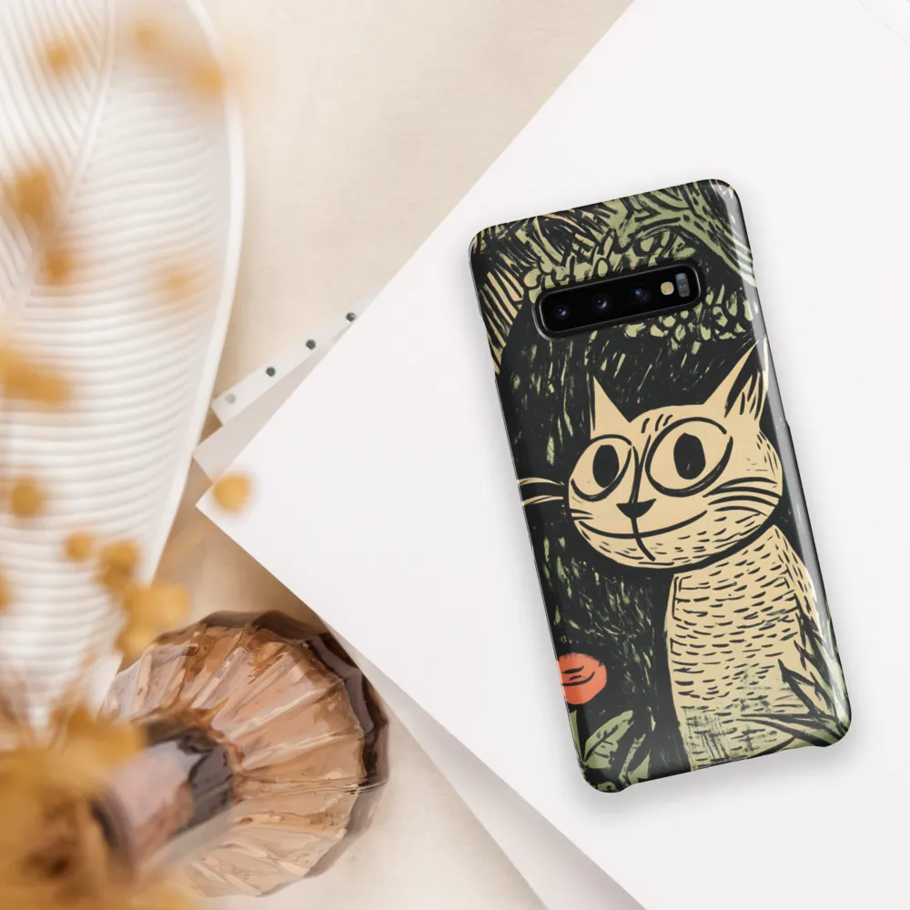 Whimsical Cat in the Forest | Phone Case |  S10 Plus | Snap Case | Glossy