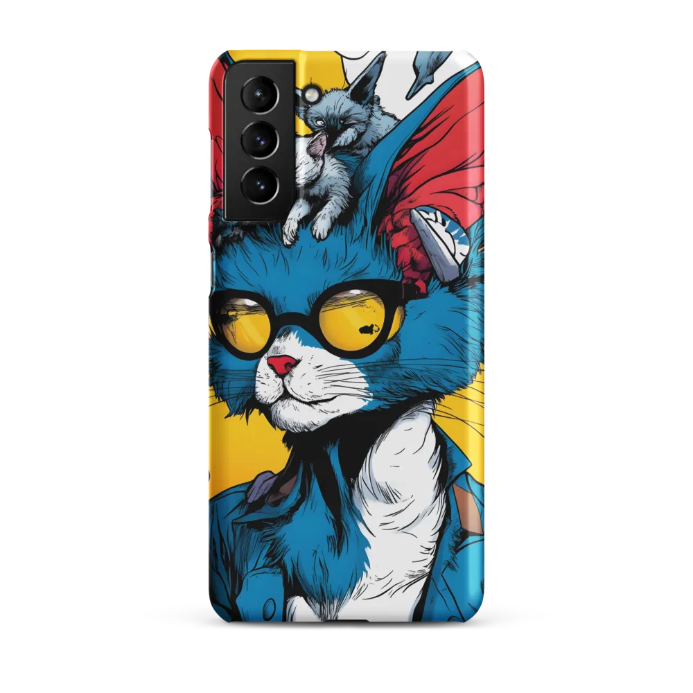 Spectacled Blue — Cat Portrait with Kitten