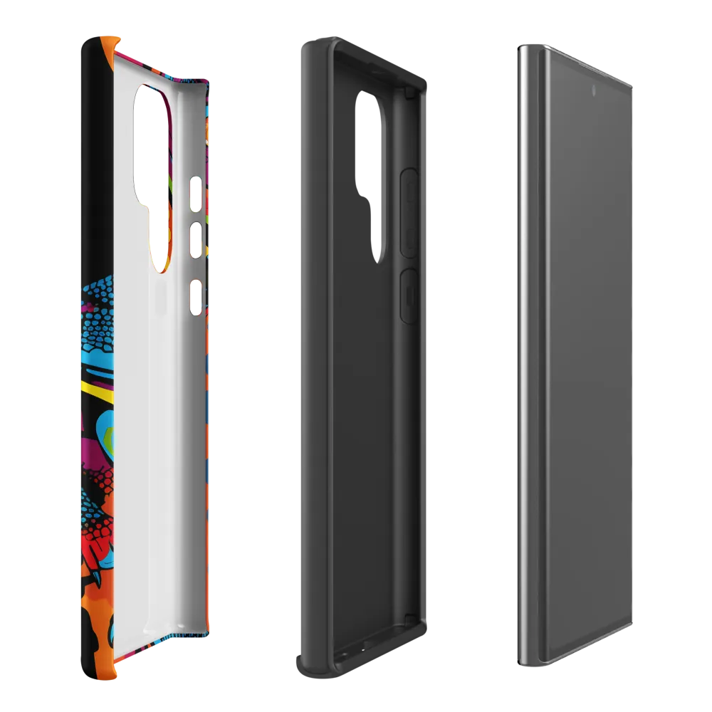 Colorful Encounters: The Playful Geckos | Phone Case |  S22 Ultra | Tough Case | Matte