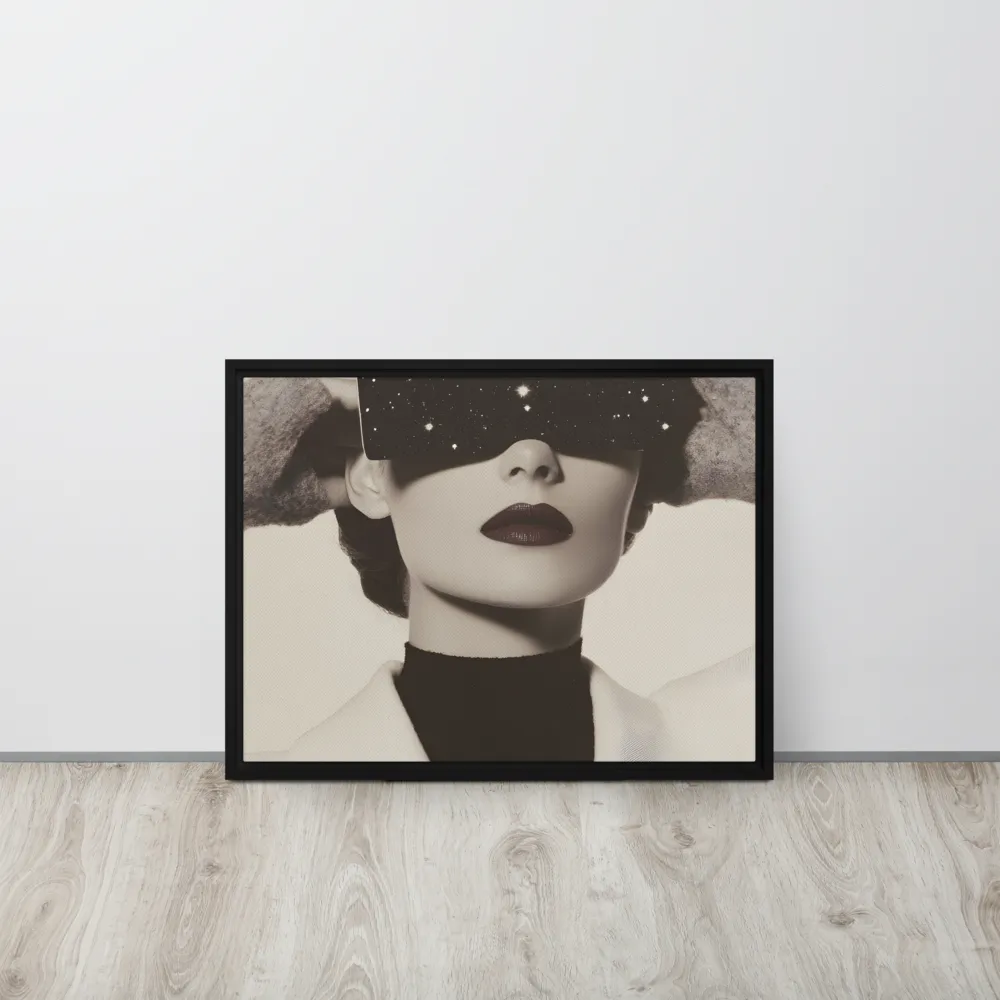 Celestial Elegance | Canvas with Black Frame | 18″×24″