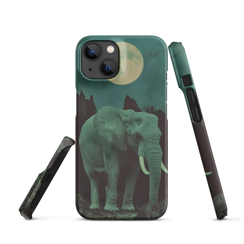 Ethereal Presence: Elephant Under a Full Moon