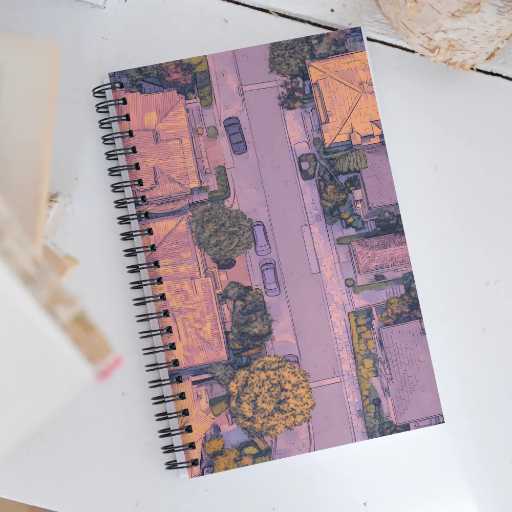 Aerial Serenity: Suburban Oasis | Spiral Notebook