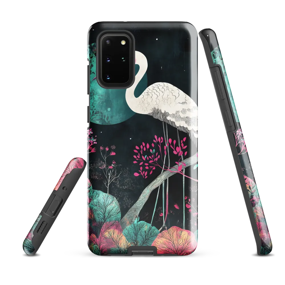 Ethereal Presence: Heron in a Floral Dreamscape