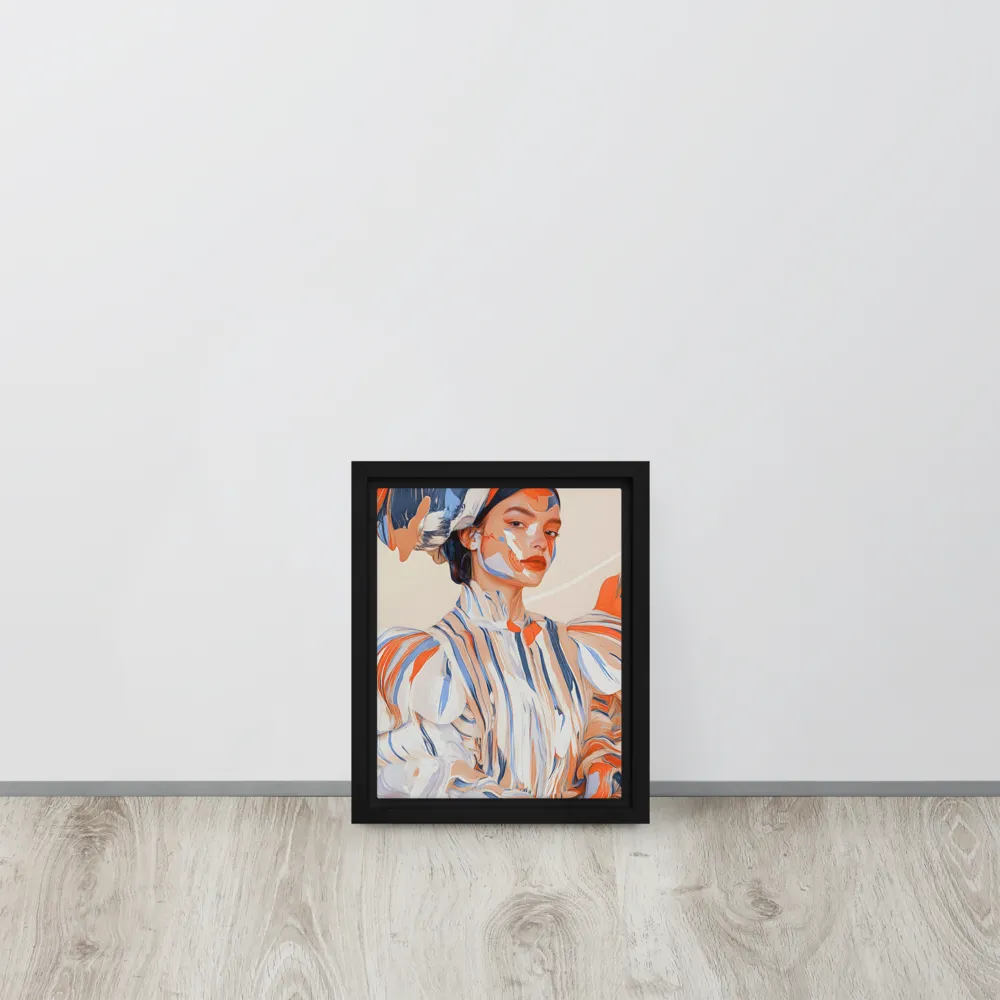 Vibrant Elegance | Canvas with Black Frame | 8″×10″