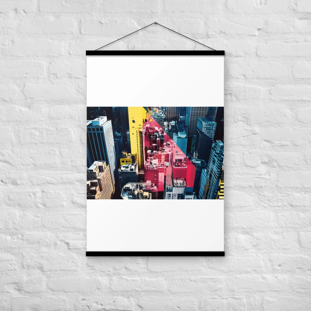 Dynamic Urban Symphony | Poster With Black Wood Hanger | 24″×36″